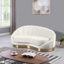 Shelly Cream Velvet Chaise - NY Furniture Direct (NY)