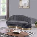 Shelly Grey Velvet Chaise - NY Furniture Direct (NY)