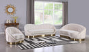 Shelly Cream Velvet Chaise - NY Furniture Direct (NY)