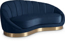 Shelly Navy Velvet Chaise - NY Furniture Direct (NY)