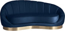 Shelly Navy Velvet Chaise - NY Furniture Direct (NY)