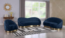Shelly Navy Velvet Chair - NY Furniture Direct (NY)