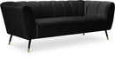 Beaumont Black Velvet Sofa - NY Furniture Direct (NY)