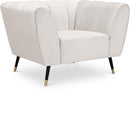 Beaumont Cream Velvet Chair - NY Furniture Direct (NY)