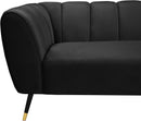 Beaumont Black Velvet Sofa - NY Furniture Direct (NY)