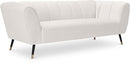 Beaumont Cream Velvet Sofa - NY Furniture Direct (NY)