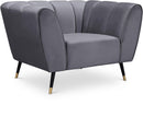 Beaumont Grey Velvet Chair - NY Furniture Direct (NY)
