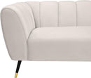 Beaumont Cream Velvet Sofa - NY Furniture Direct (NY)