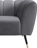 Beaumont Grey Velvet Chair - NY Furniture Direct (NY)