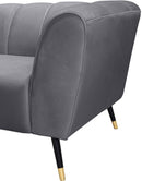 Beaumont Grey Velvet Chair - NY Furniture Direct (NY)