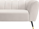 Beaumont Cream Velvet Sofa - NY Furniture Direct (NY)