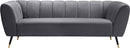 Beaumont Grey Velvet Sofa - NY Furniture Direct (NY)