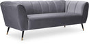 Beaumont Grey Velvet Sofa - NY Furniture Direct (NY)