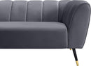 Beaumont Grey Velvet Loveseat - NY Furniture Direct (NY)
