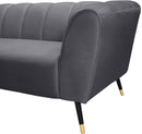 Beaumont Grey Velvet Loveseat - NY Furniture Direct (NY)