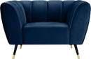Beaumont Navy Velvet Chair - NY Furniture Direct (NY)