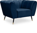 Beaumont Navy Velvet Chair - NY Furniture Direct (NY)