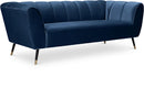 Beaumont Navy Velvet Sofa - NY Furniture Direct (NY)