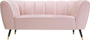 Beaumont Pink Velvet Loveseat - NY Furniture Direct (NY)
