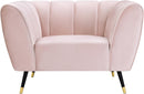 Beaumont Pink Velvet Chair - NY Furniture Direct (NY)