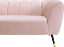 Beaumont Pink Velvet Loveseat - NY Furniture Direct (NY)