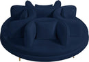Circlet Navy Velvet Round Sofa Settee - NY Furniture Direct (NY)