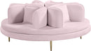Circlet PInk Velvet Round Sofa Settee - NY Furniture Direct (NY)