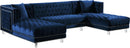 Moda Navy Velvet 3pc. Sectional