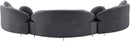 Vivacious Grey Velvet 3pc. Sectional (3 Boxes)