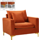 Naomi Cognac Velvet Chair - NY Furniture Direct (NY)