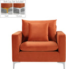 Naomi Cognac Velvet Chair - NY Furniture Direct (NY)