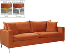 Naomi Cognac Velvet Sofa - NY Furniture Direct (NY)