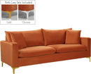 Naomi Cognac Velvet Sofa - NY Furniture Direct (NY)