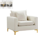 Naomi Cream Velvet Chair - NY Furniture Direct (NY)