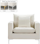 Naomi Cream Velvet Chair - NY Furniture Direct (NY)