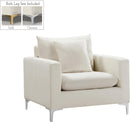 Naomi Cream Velvet Chair - NY Furniture Direct (NY)