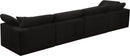 Cozy Black Velvet Cloud Modular Sofa - NY Furniture Direct (NY)