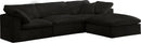 Cozy Black Velvet Cloud Modular Sectional - NY Furniture Direct (NY)