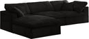 Cozy Black Velvet Cloud Modular Sectional - NY Furniture Direct (NY)