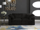 Cozy Black Velvet Cloud Modular Sofa - NY Furniture Direct (NY)