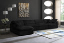 Cozy Black Velvet Cloud Modular Sectional - NY Furniture Direct (NY)
