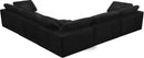 Cozy Black Velvet Cloud Modular Sectional - NY Furniture Direct (NY)