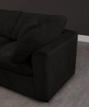 Cozy Black Velvet Cloud Modular Sectional - NY Furniture Direct (NY)
