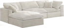 Cozy Cream Velvet Cloud Modular Sectional - NY Furniture Direct (NY)