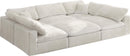 Cozy Cream Velvet Cloud Modular Sectional - NY Furniture Direct (NY)