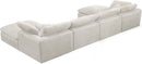Cozy Cream Velvet Cloud Modular Sectional - NY Furniture Direct (NY)