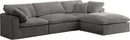Cozy Grey Velvet Cloud Modular Sectional - NY Furniture Direct (NY)