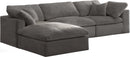 Cozy Grey Velvet Cloud Modular Sectional - NY Furniture Direct (NY)
