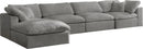 Cozy Grey Velvet Cloud Modular Sectional - NY Furniture Direct (NY)