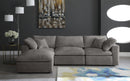 Cozy Grey Velvet Cloud Modular Sectional - NY Furniture Direct (NY)